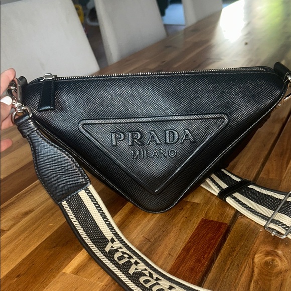 Prada Black Triangle Belt Bag - Picture 1 of 12